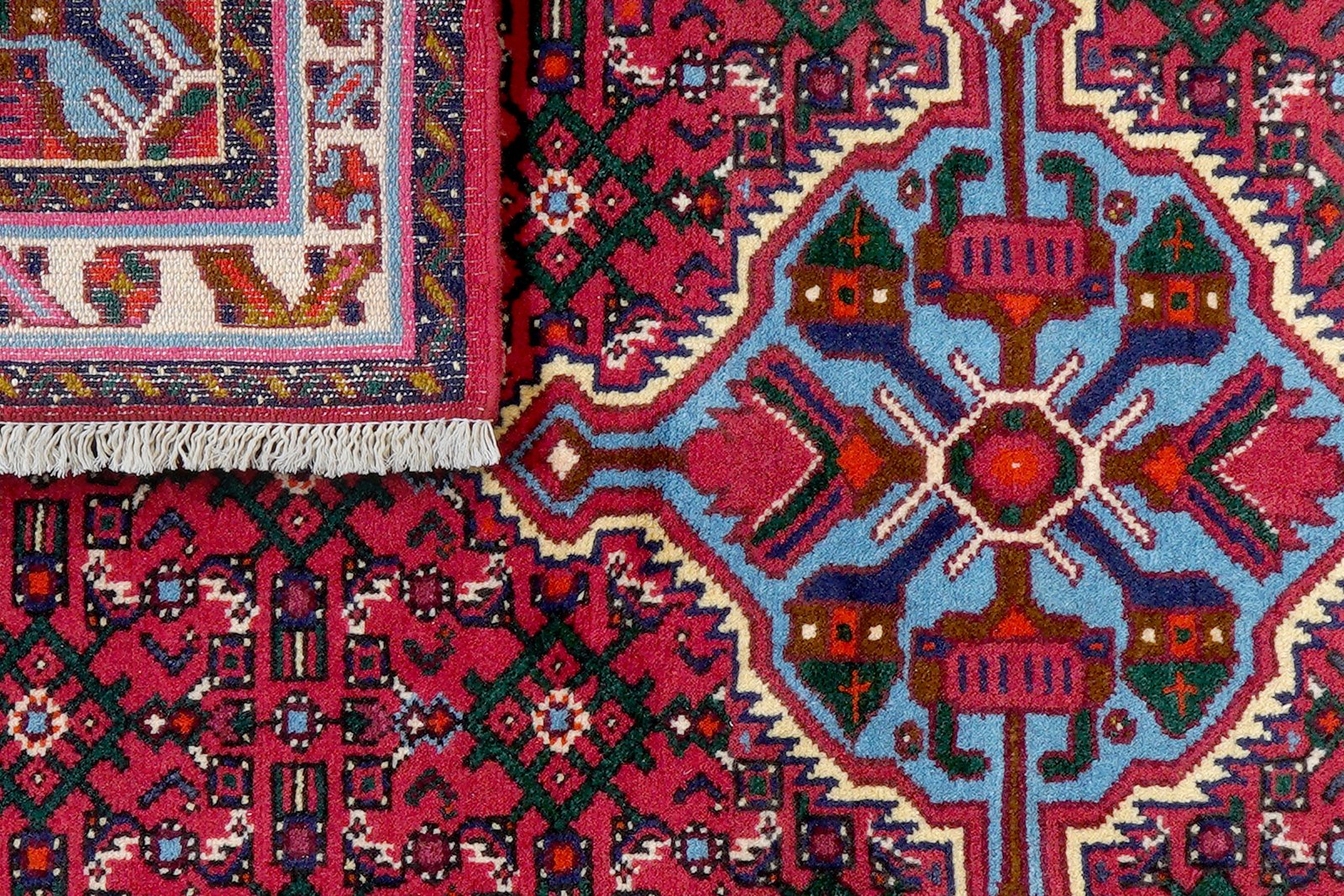 Hosseinabad — Hand-knotted, 104x153 cm, Red, 100% Virgin Wool | View 7