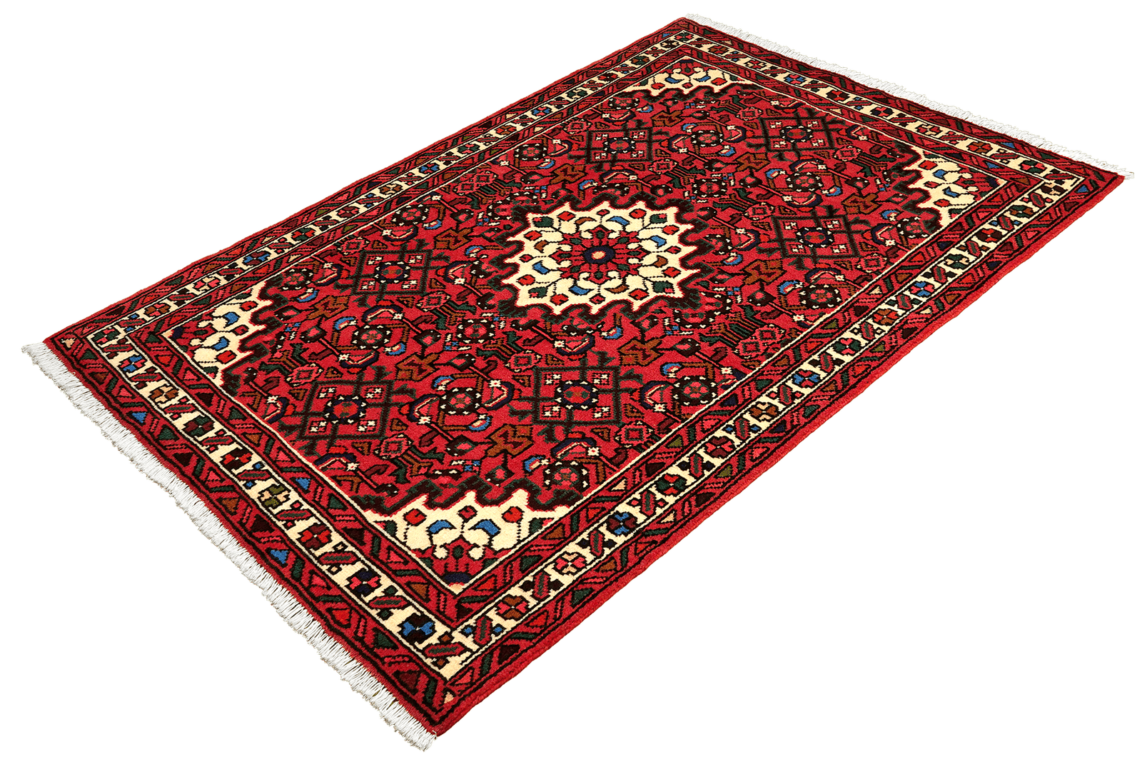 Hosseinabad — Hand-knotted, 102x146 cm, Red, 100% Virgin Wool | View 5