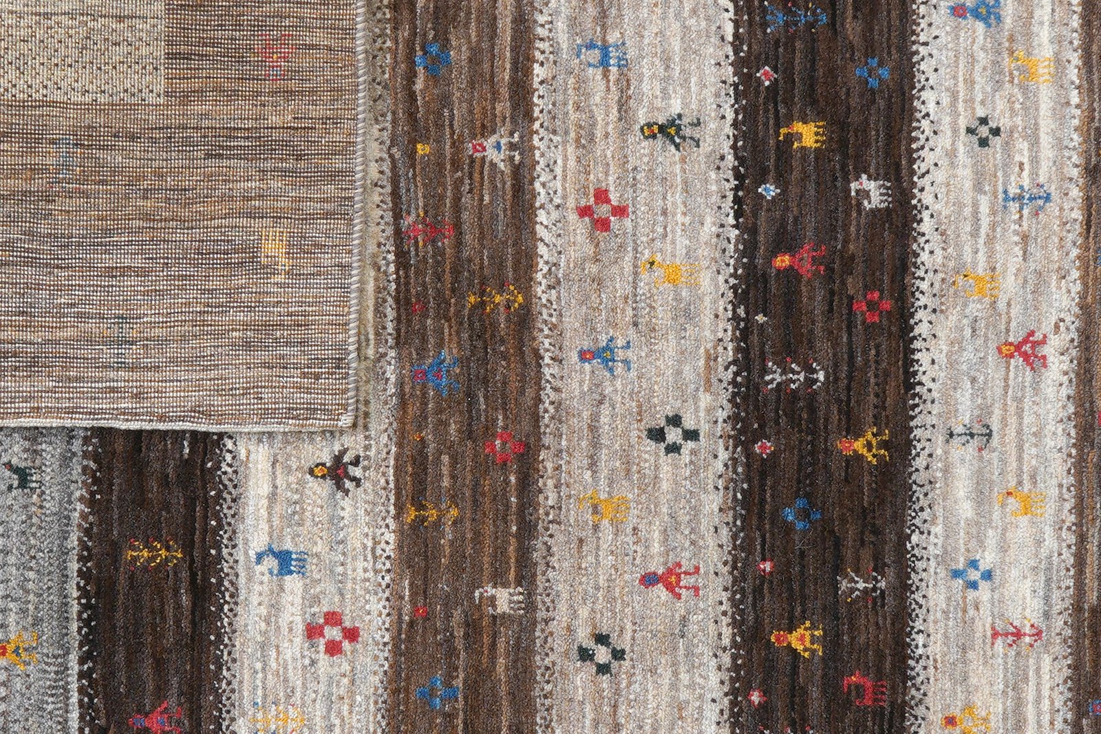 Rizbaf — Hand-knotted, 123x193 cm, Brown, 100% Virgin Wool | View 7