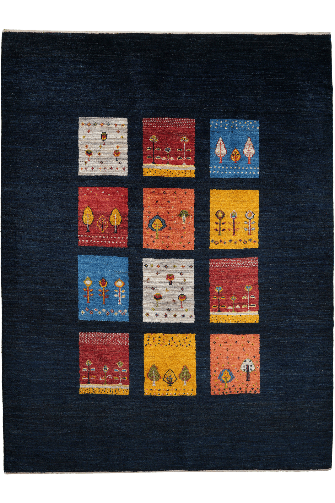 Rizbaf — Hand-knotted, 157x209 cm, Blue, 100% Virgin Wool | Main view