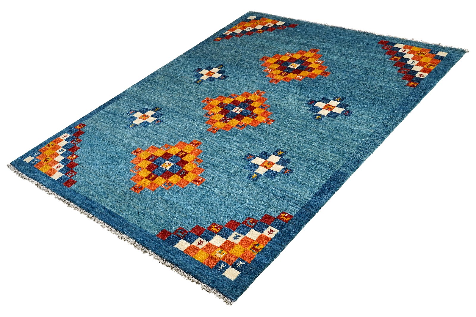 Gabbeh Sonnat — Hand-knotted, 153x194 cm, Blue, 100% Virgin Wool | View 5