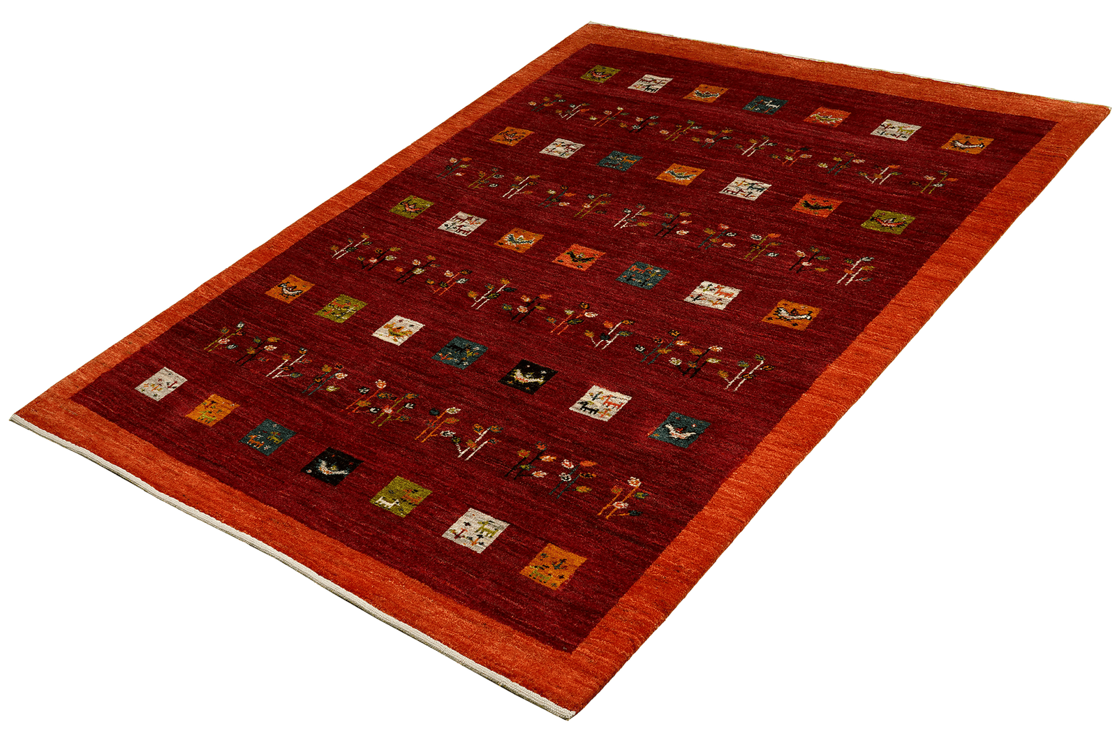 Rizbaf — Hand-knotted, 146x201 cm, Red, 100% Virgin Wool | View 5