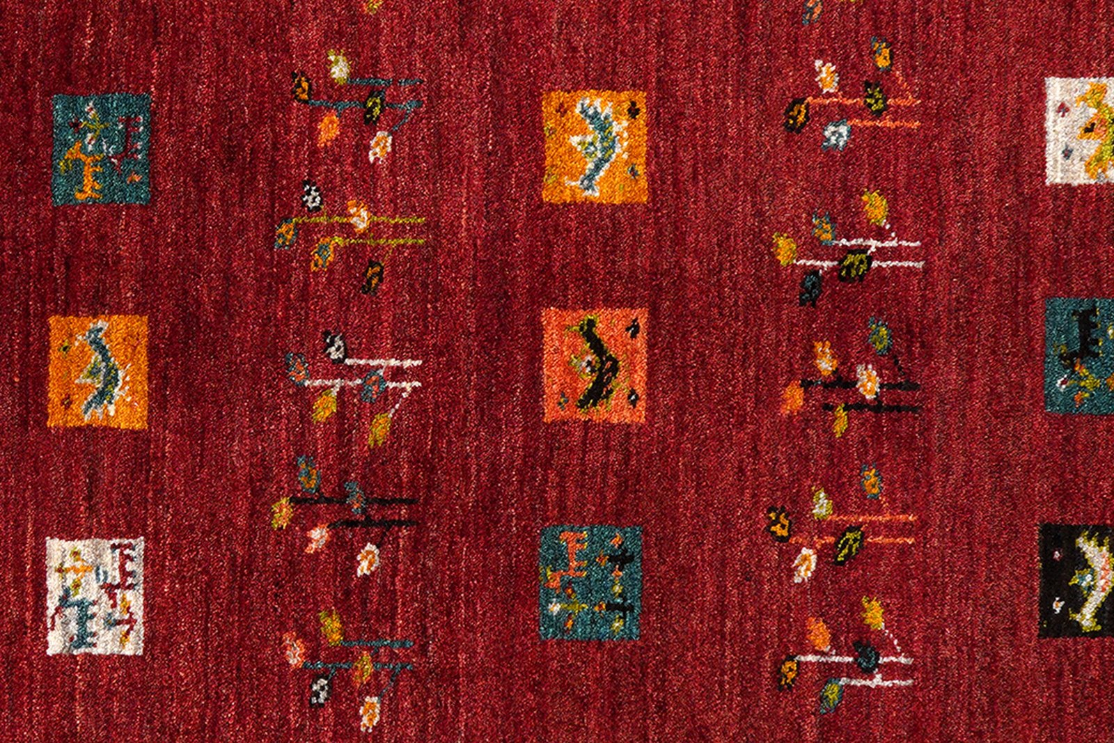 Rizbaf — Hand-knotted, 146x201 cm, Red, 100% Virgin Wool | View 6