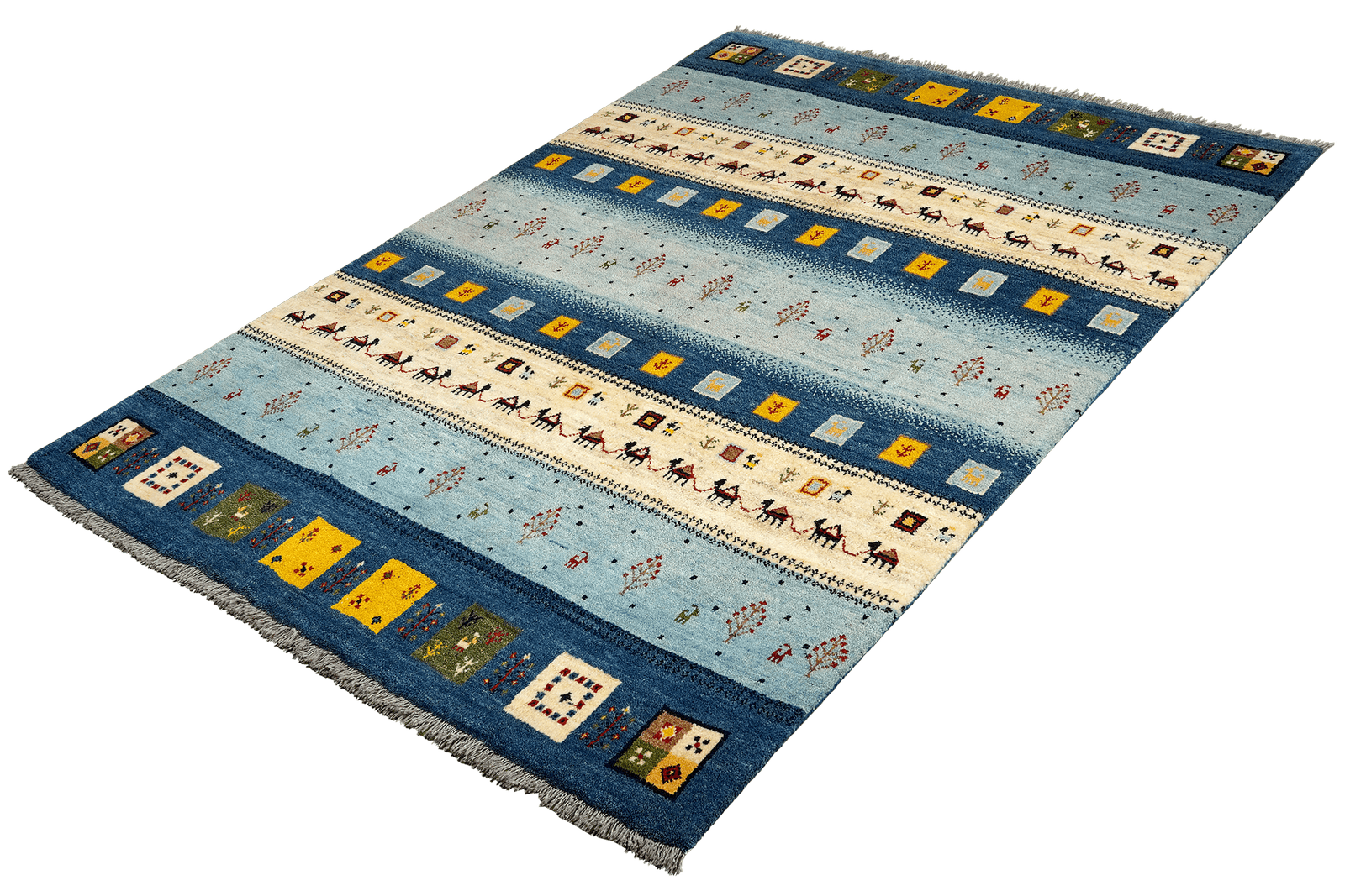 Rizbaf — Hand-knotted, 152x199 cm, Blue, 100% Virgin Wool | View 5