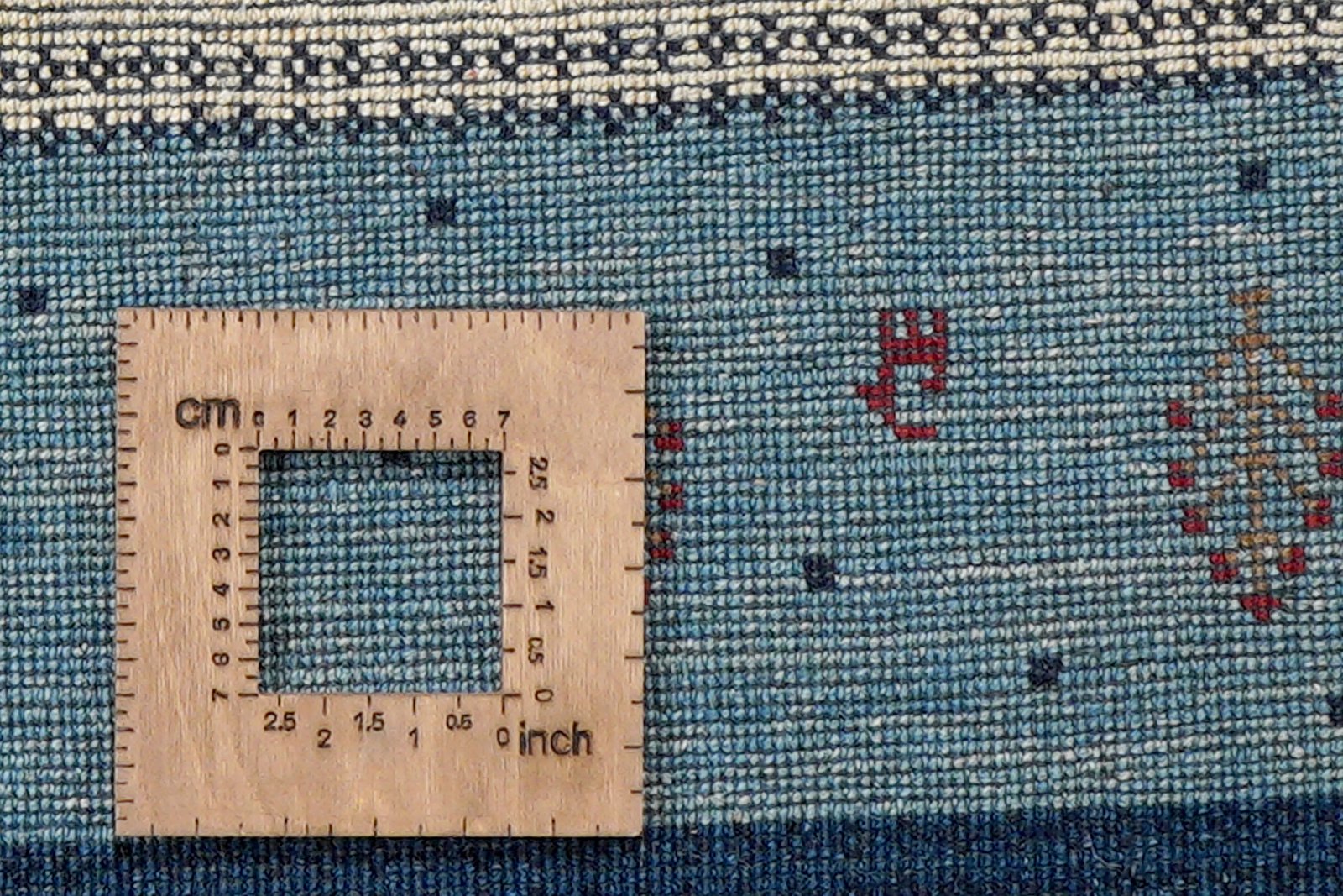 Rizbaf — Hand-knotted, 152x199 cm, Blue, 100% Virgin Wool | View 8