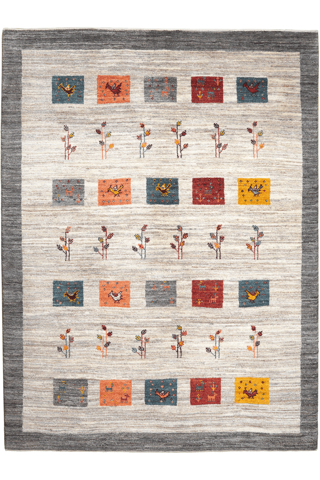 Rizbaf — Hand-knotted, 149x201 cm, Beige, 100% Virgin Wool | Main view