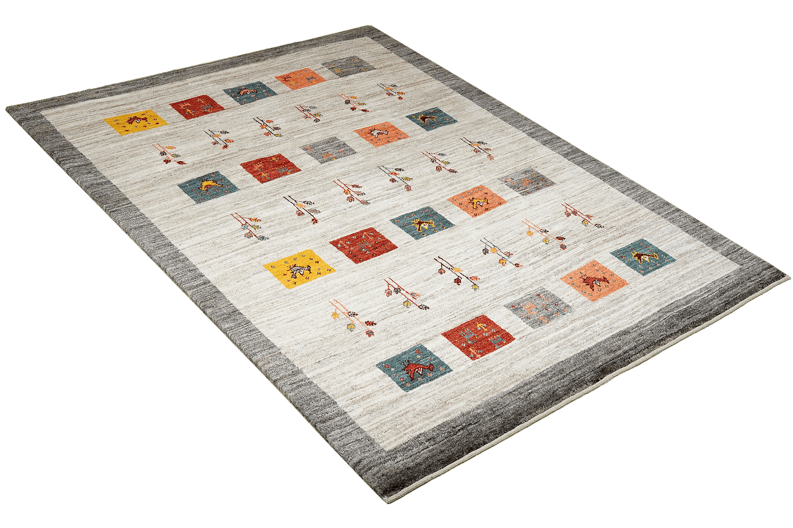 Rizbaf — Hand-knotted, 149x201 cm, Beige, 100% Virgin Wool | View 4