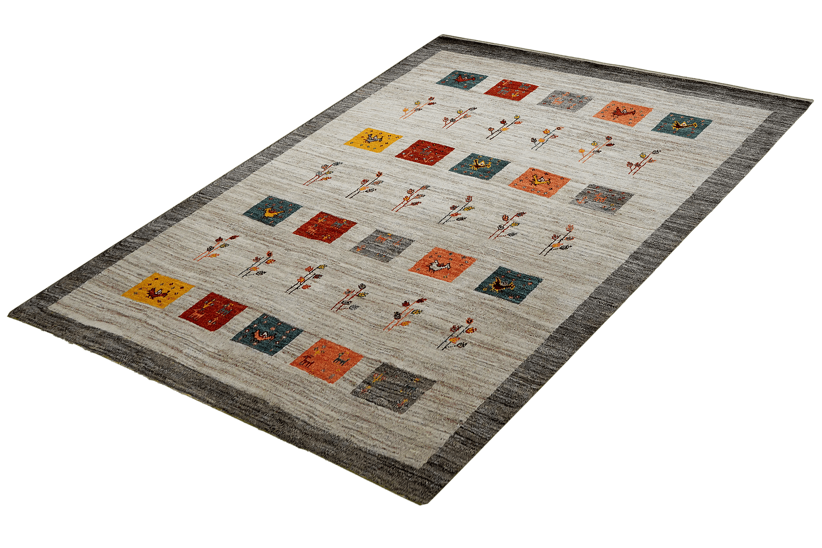 Rizbaf — Hand-knotted, 149x201 cm, Beige, 100% Virgin Wool | View 5