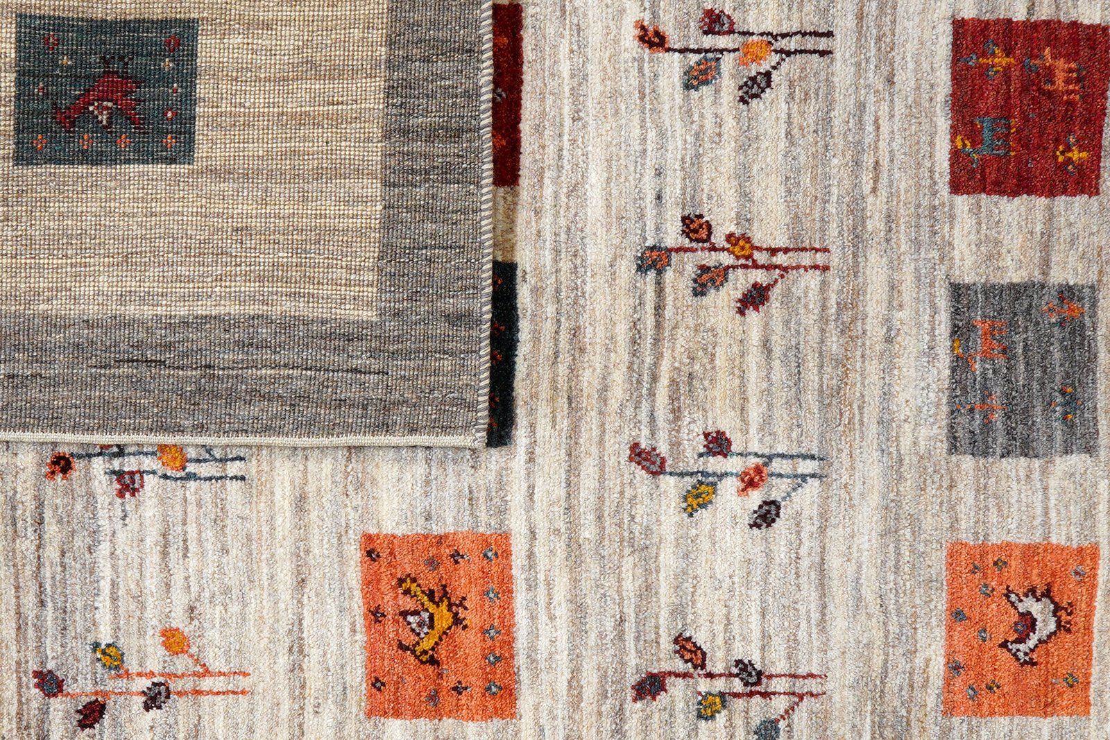 Rizbaf — Hand-knotted, 149x201 cm, Beige, 100% Virgin Wool | View 7