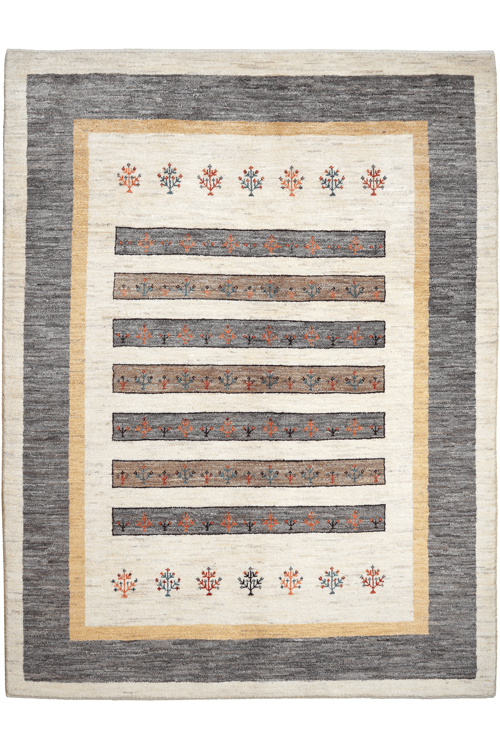 Gabbeh Sonnat — Hand-knotted, 152x203 cm, Beige, 100% Virgin Wool | Main view