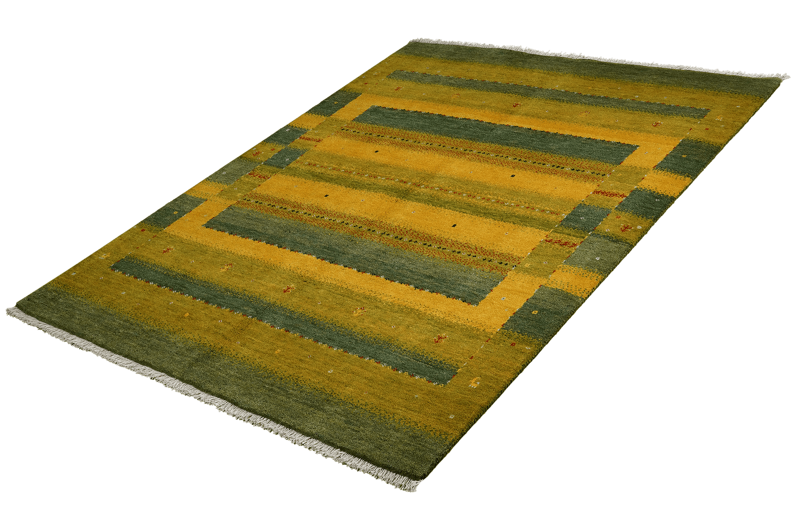 Rizbaf — Hand-knotted, 155x199 cm, Green, 100% Virgin Wool | View 5