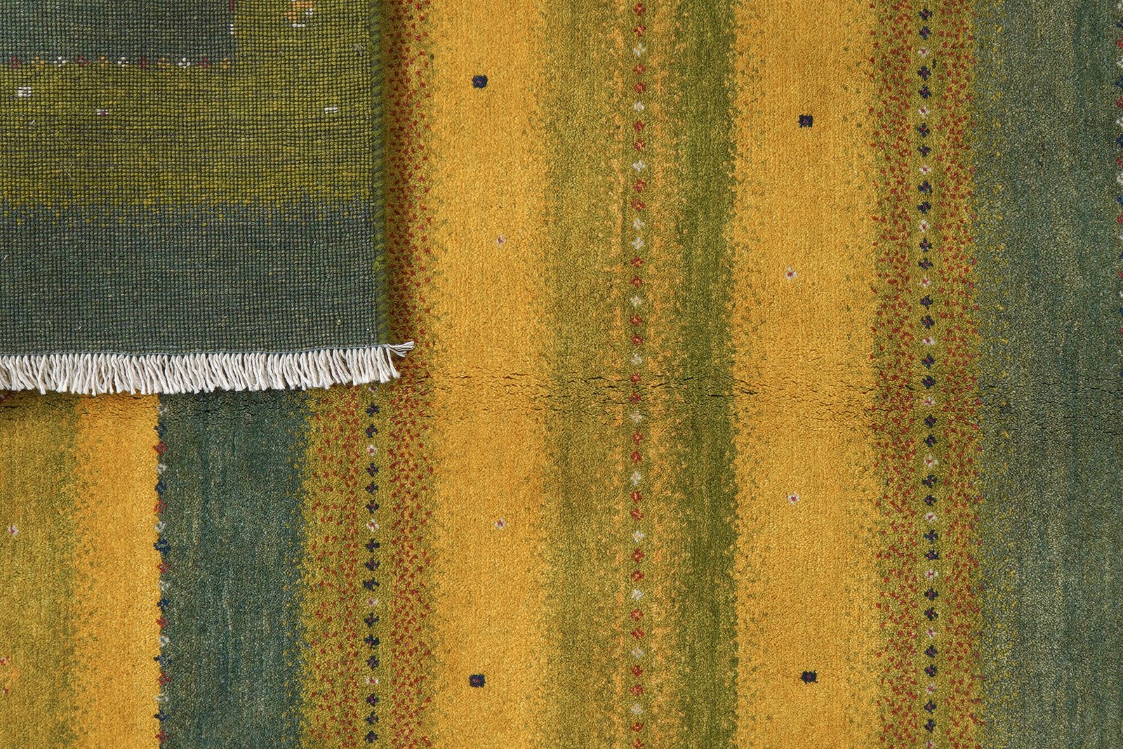 Rizbaf — Hand-knotted, 155x199 cm, Green, 100% Virgin Wool | View 7