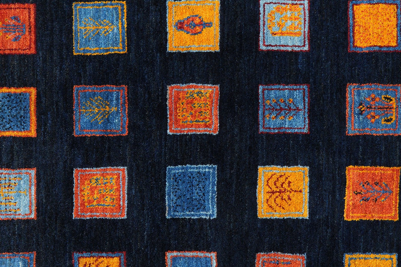 Rizbaf — Hand-knotted, 180x235 cm, Blue, 100% Virgin Wool | View 6