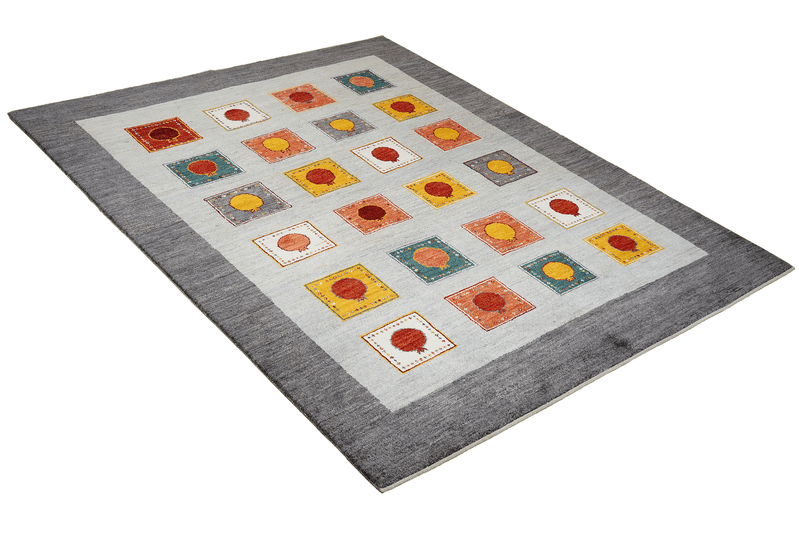 Rizbaf — Hand-knotted, 178x232 cm, Grey, 100% Virgin Wool | View 4