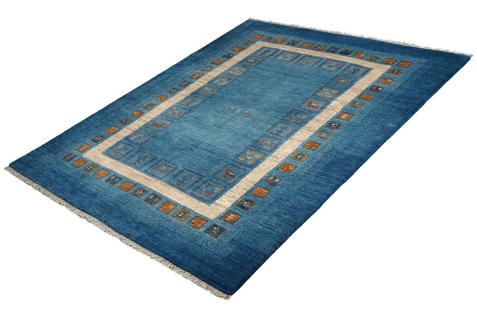 Rizbaf — Hand-knotted, 169x247 cm, Blue, 100% Virgin Wool | View 5
