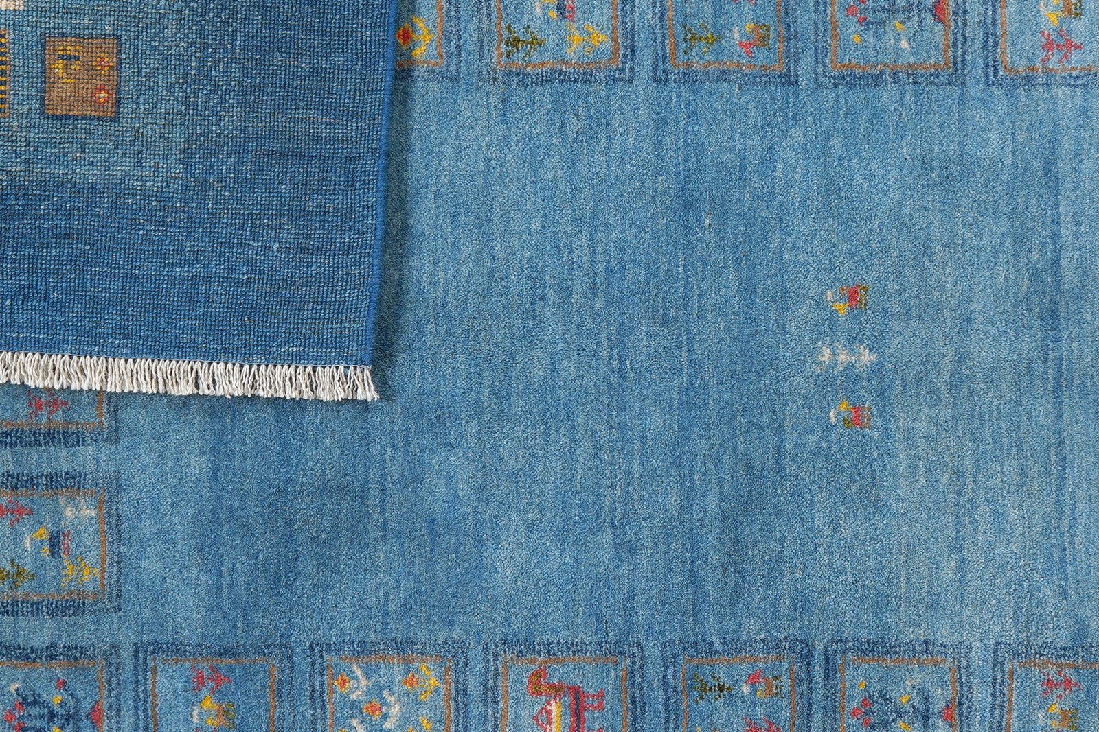 Rizbaf — Hand-knotted, 169x247 cm, Blue, 100% Virgin Wool | View 7