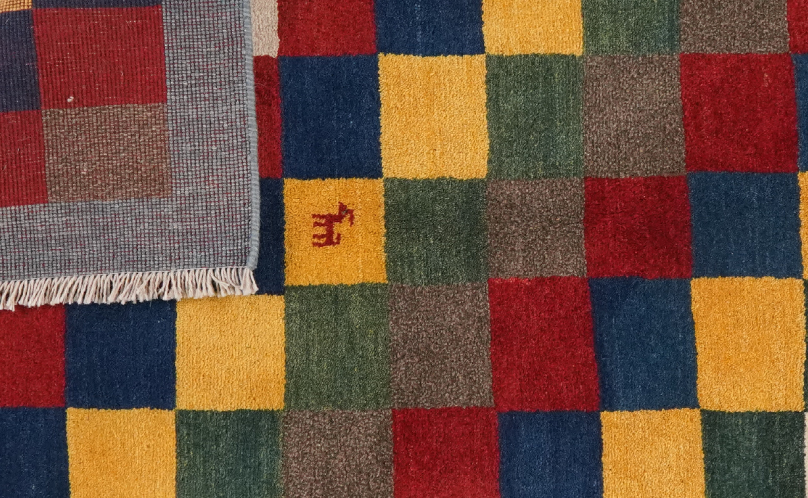 Rizbaf — Handgefertigt, 175x107 cm, Blau, 100% Virgin Wool | View 5