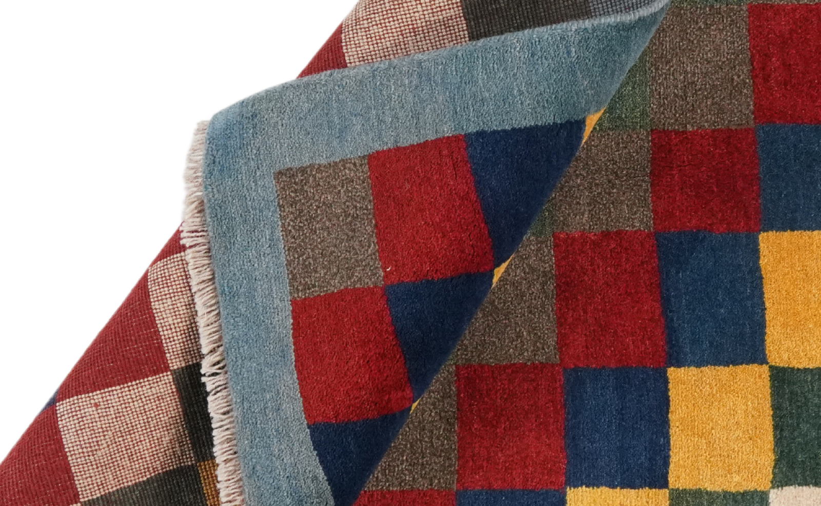 Rizbaf — Handgefertigt, 175x107 cm, Blau, 100% Virgin Wool | View 8