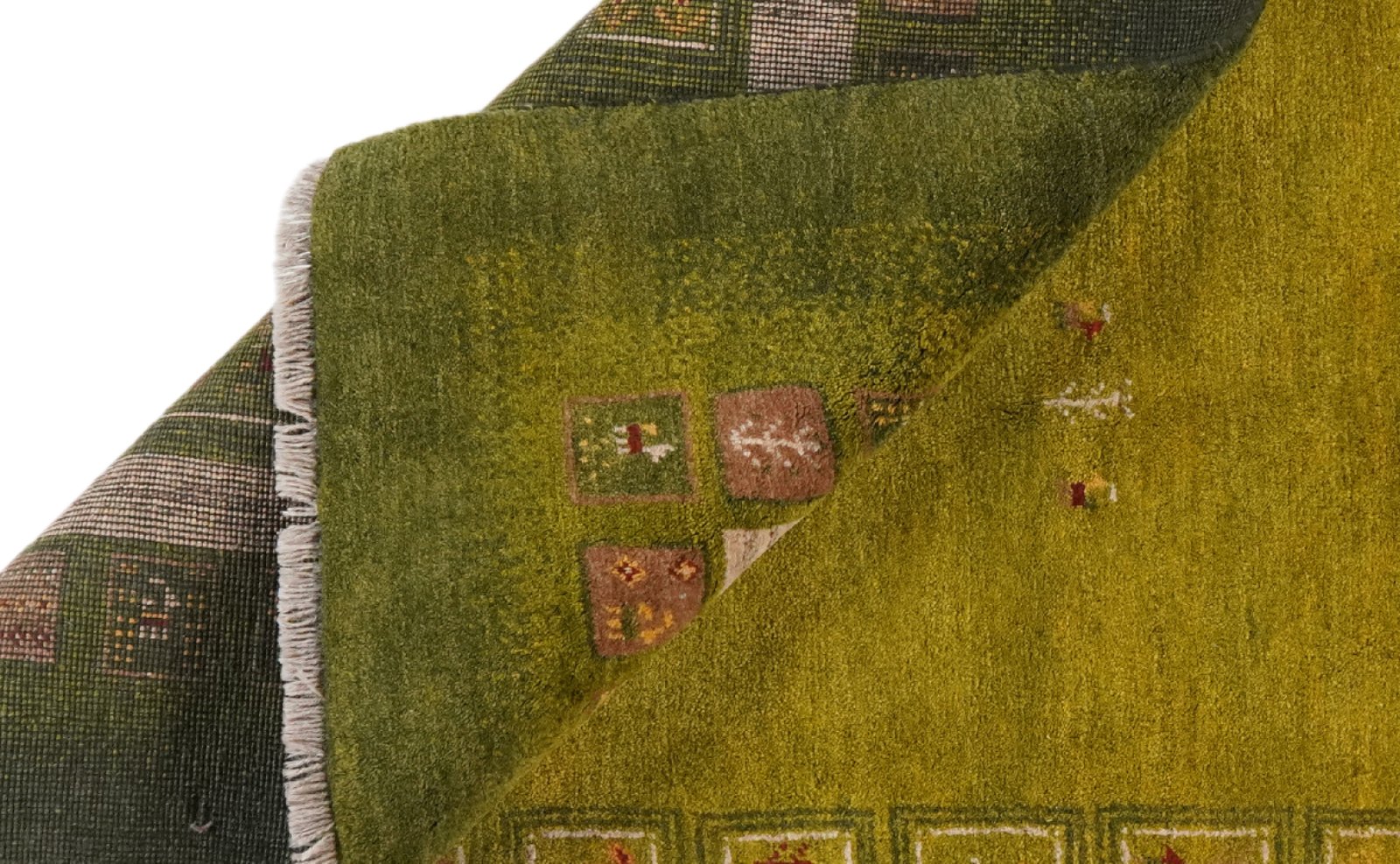 Rizbaf — Hand-knotted, 151x200 cm, Green, 100% Virgin Wool | View 7