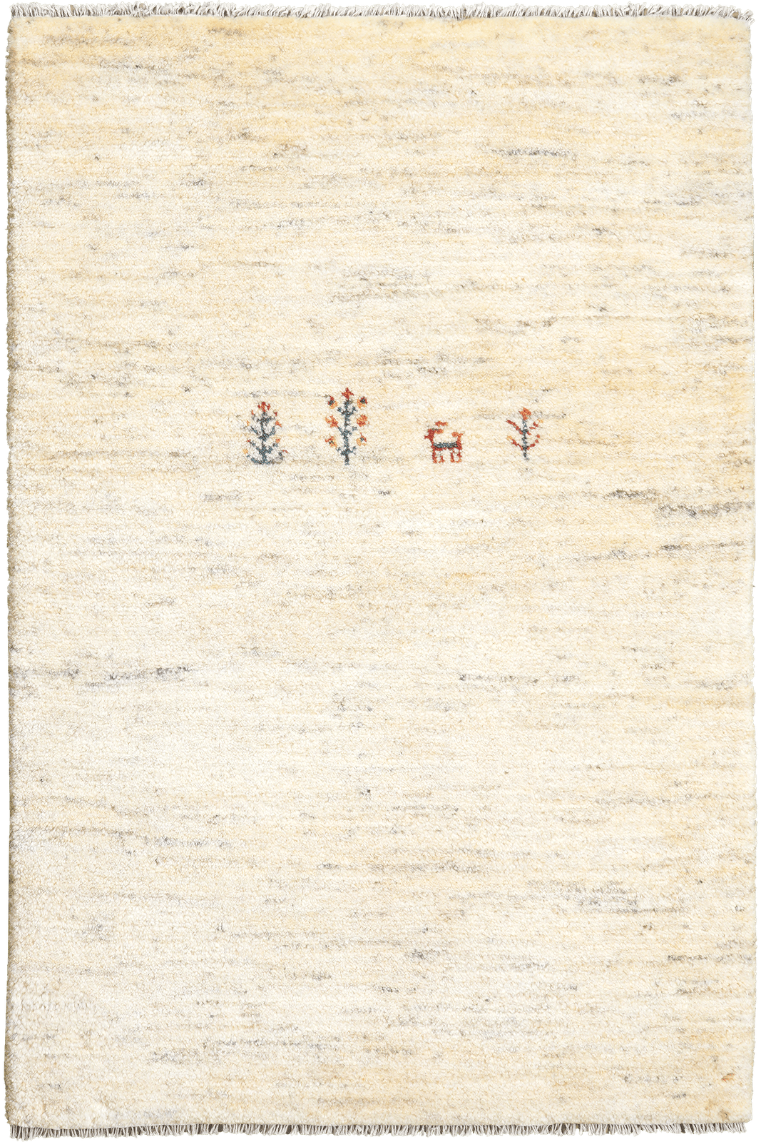 Gabbeh — Hand-knotted, 84x127 cm, Beige, 100% Virgin Wool | Main view