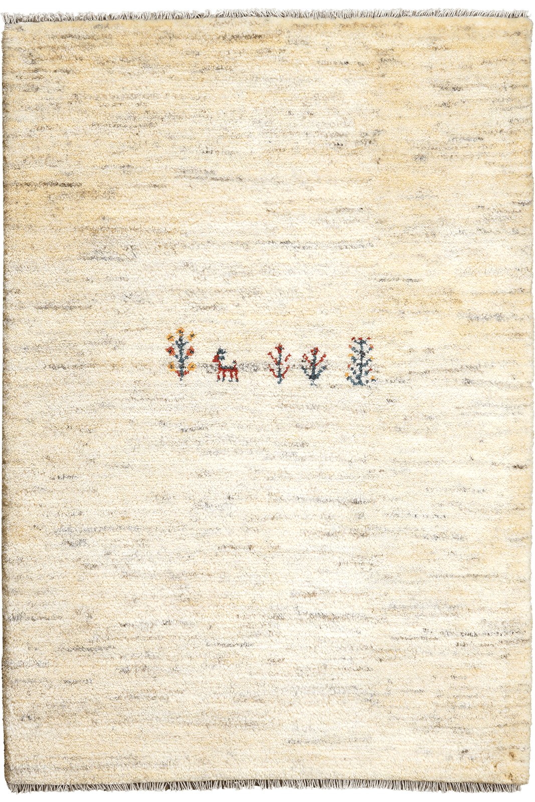 Gabbeh — Hand-knotted, 88x128 cm, Beige, 100% Virgin Wool | Main view