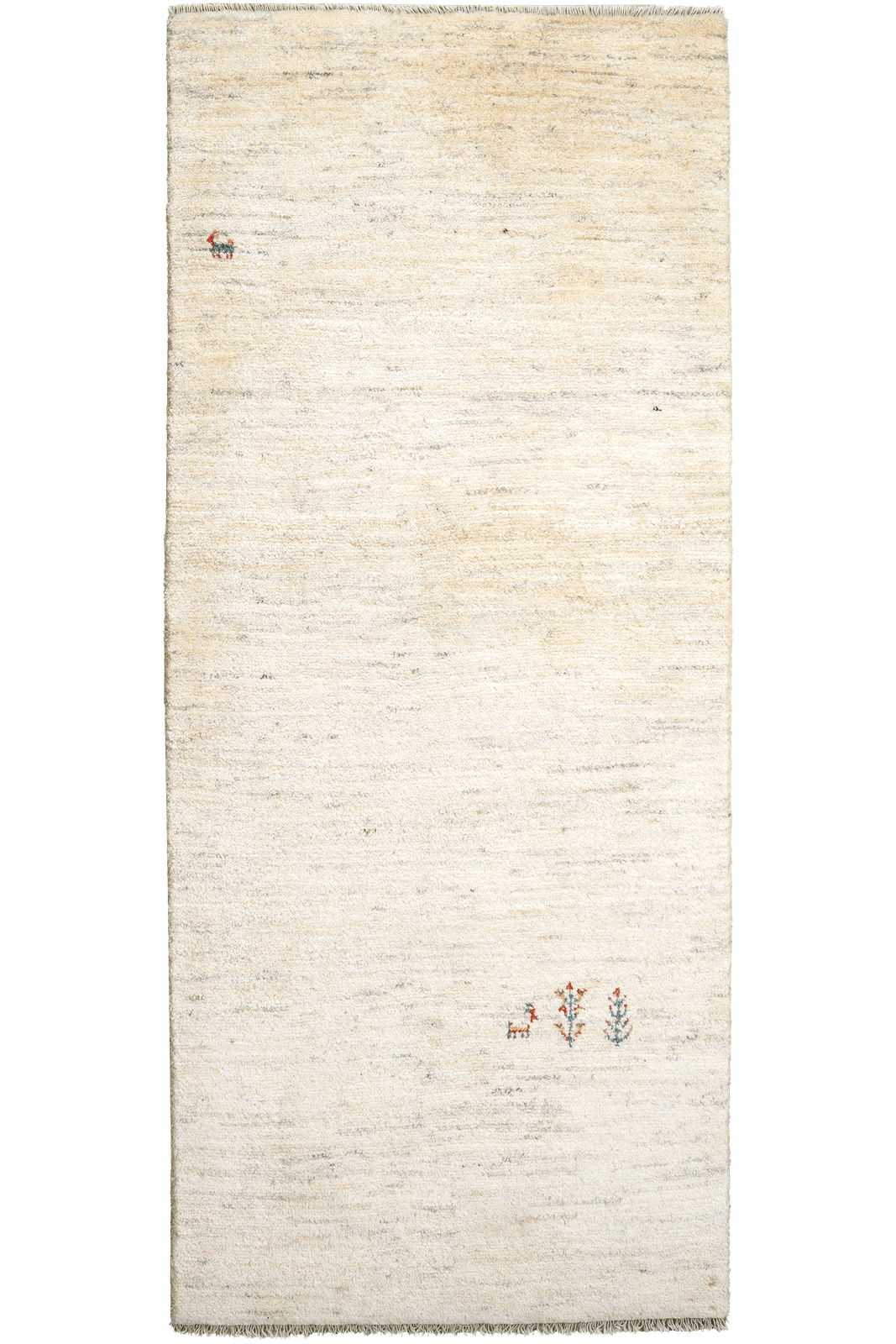 Gabbeh — Hand-knotted, 88x207 cm, Beige, 100% Virgin Wool | Main view