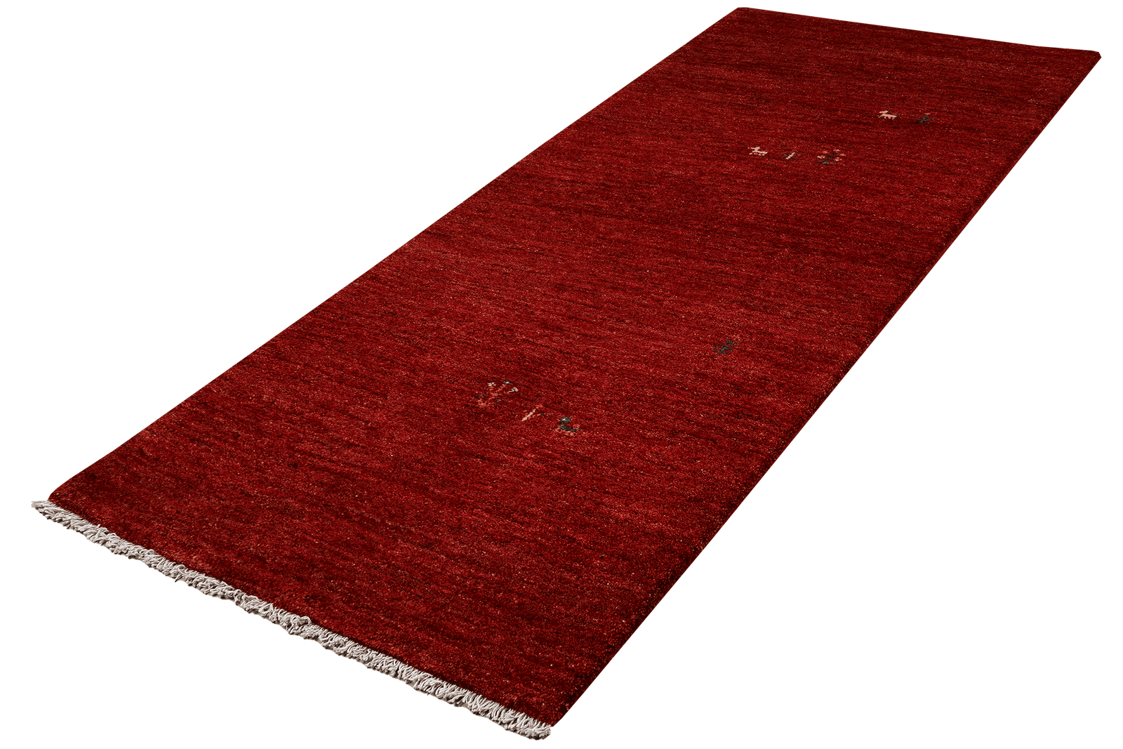 Gabbeh — Hand-knotted, 85x225 cm, Red, 100% Virgin Wool | View 5