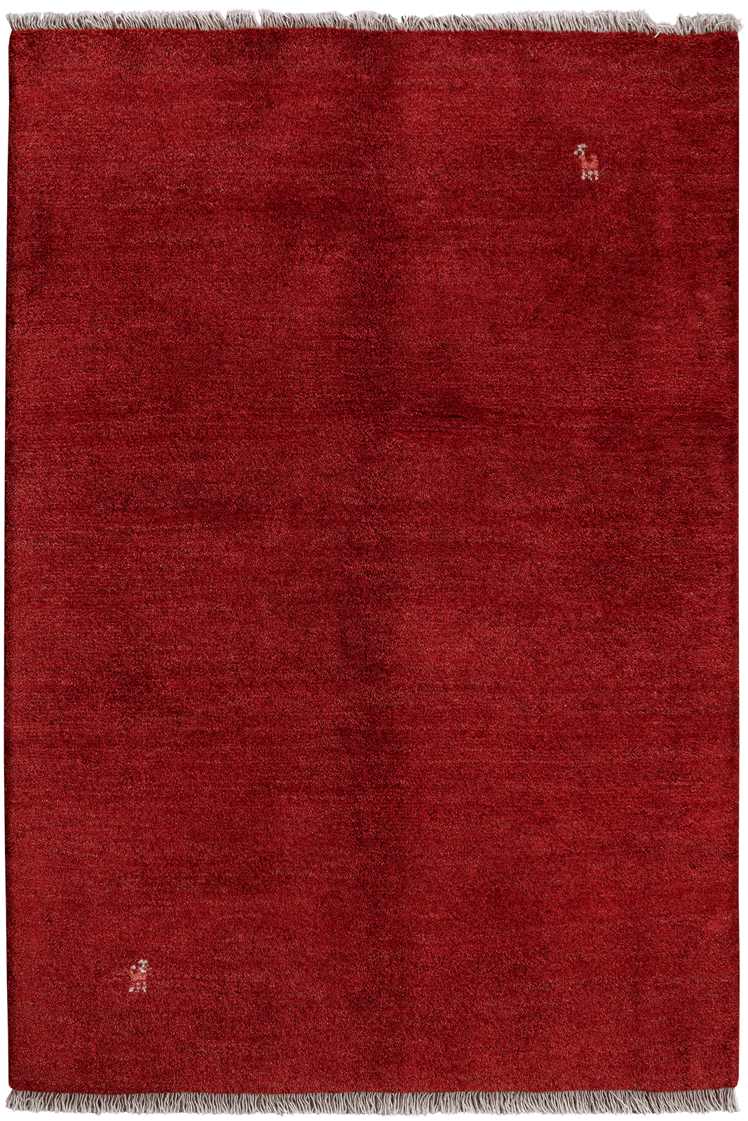 Gabbeh — Hand-knotted, 101x148 cm, Red, 100% Virgin Wool | Main view