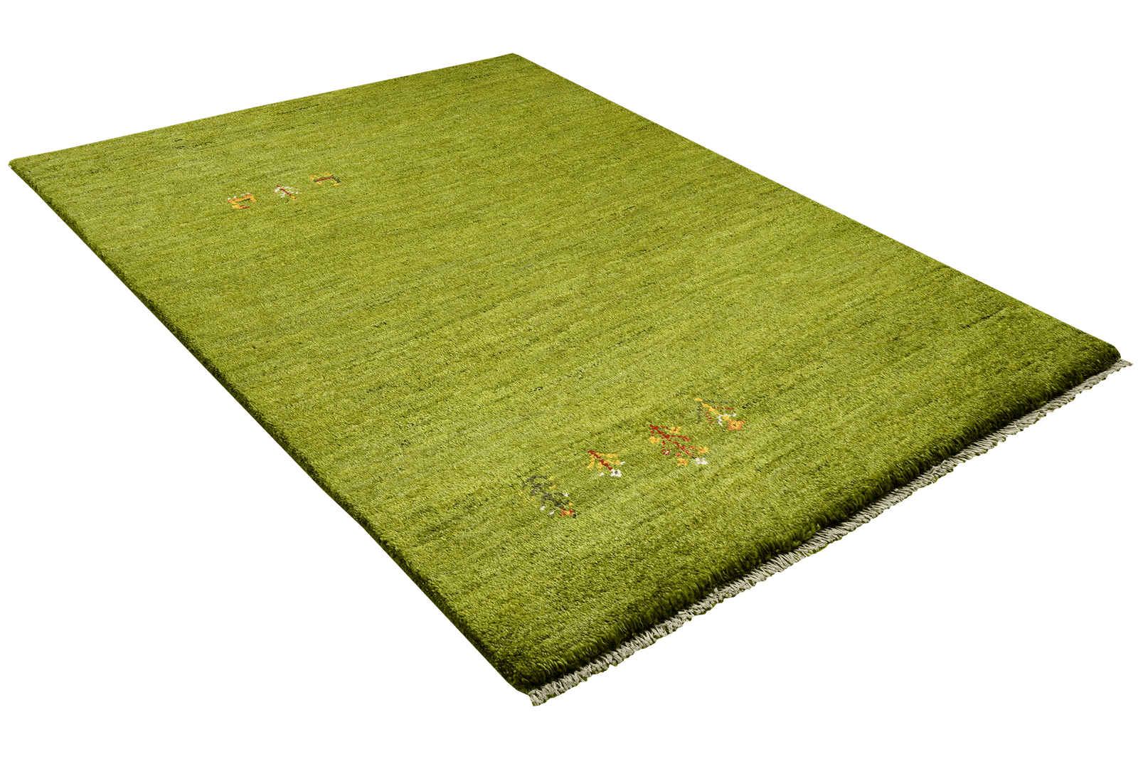 Gabbeh — Hand-knotted, 99x150 cm, Green, 100% Virgin Wool | View 4