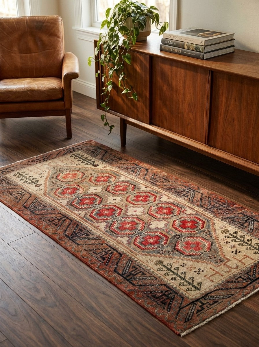Heritage — Hand-knotted, 95x185 cm, Brown, 100% Virgin Wool | Back view