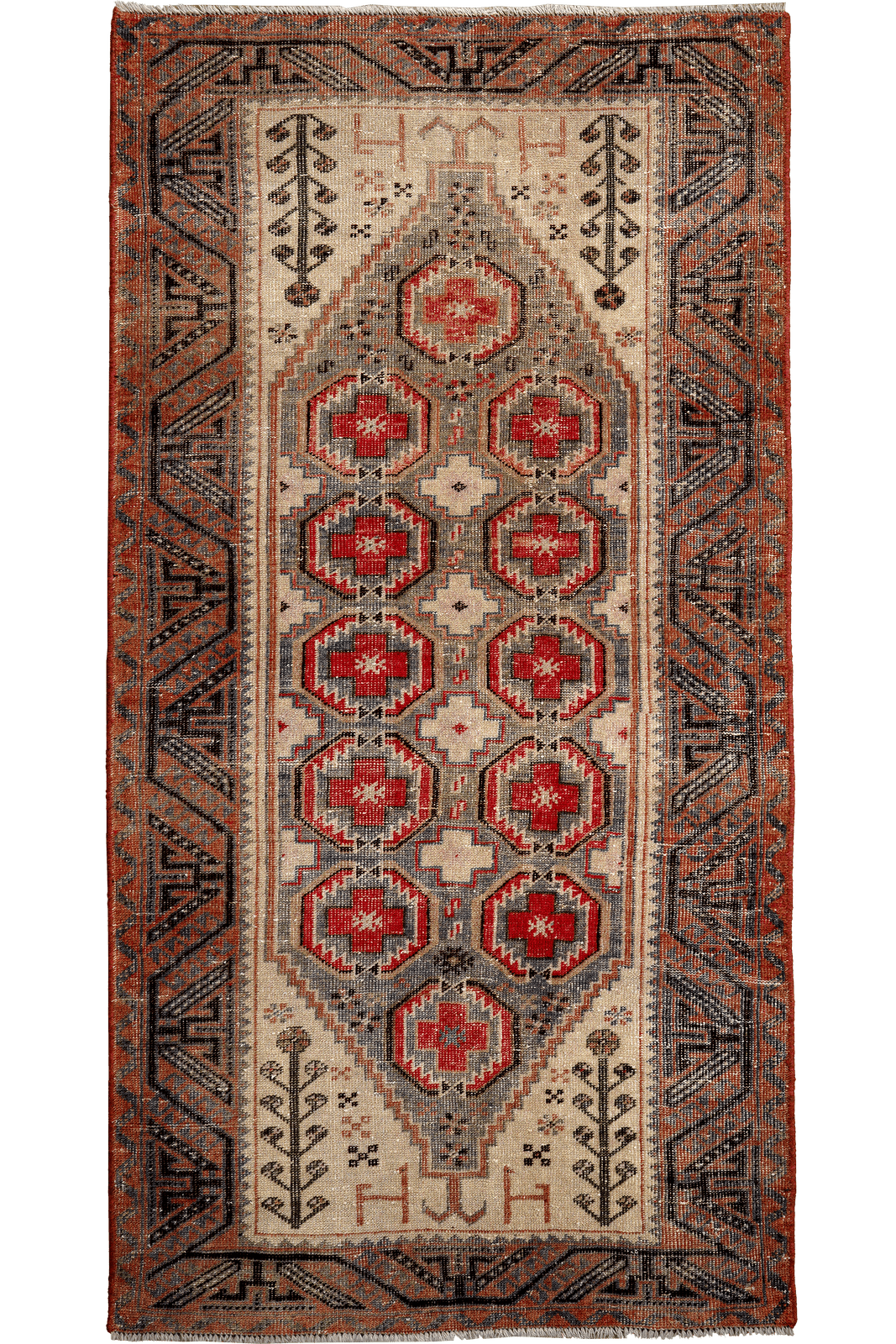 Heritage — Hand-knotted, 95x185 cm, Brown, 100% Virgin Wool | Main view
