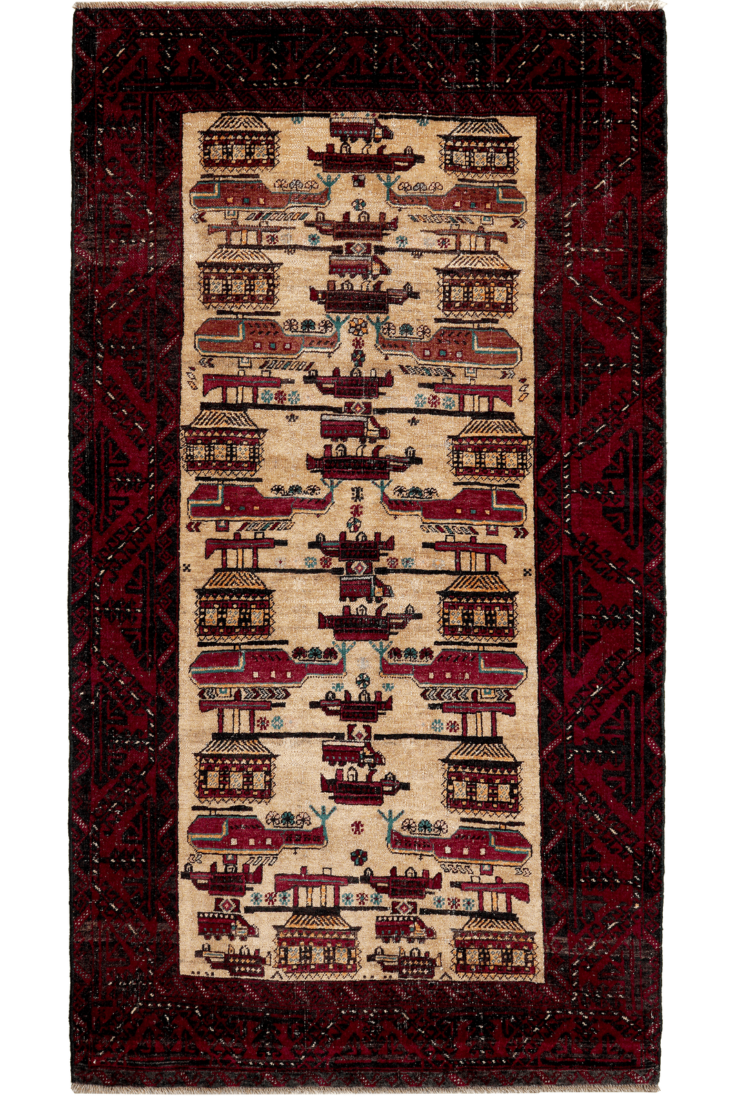 Heritage — Hand-knotted, 103x192 cm, Beige, 100% Virgin Wool | Main view