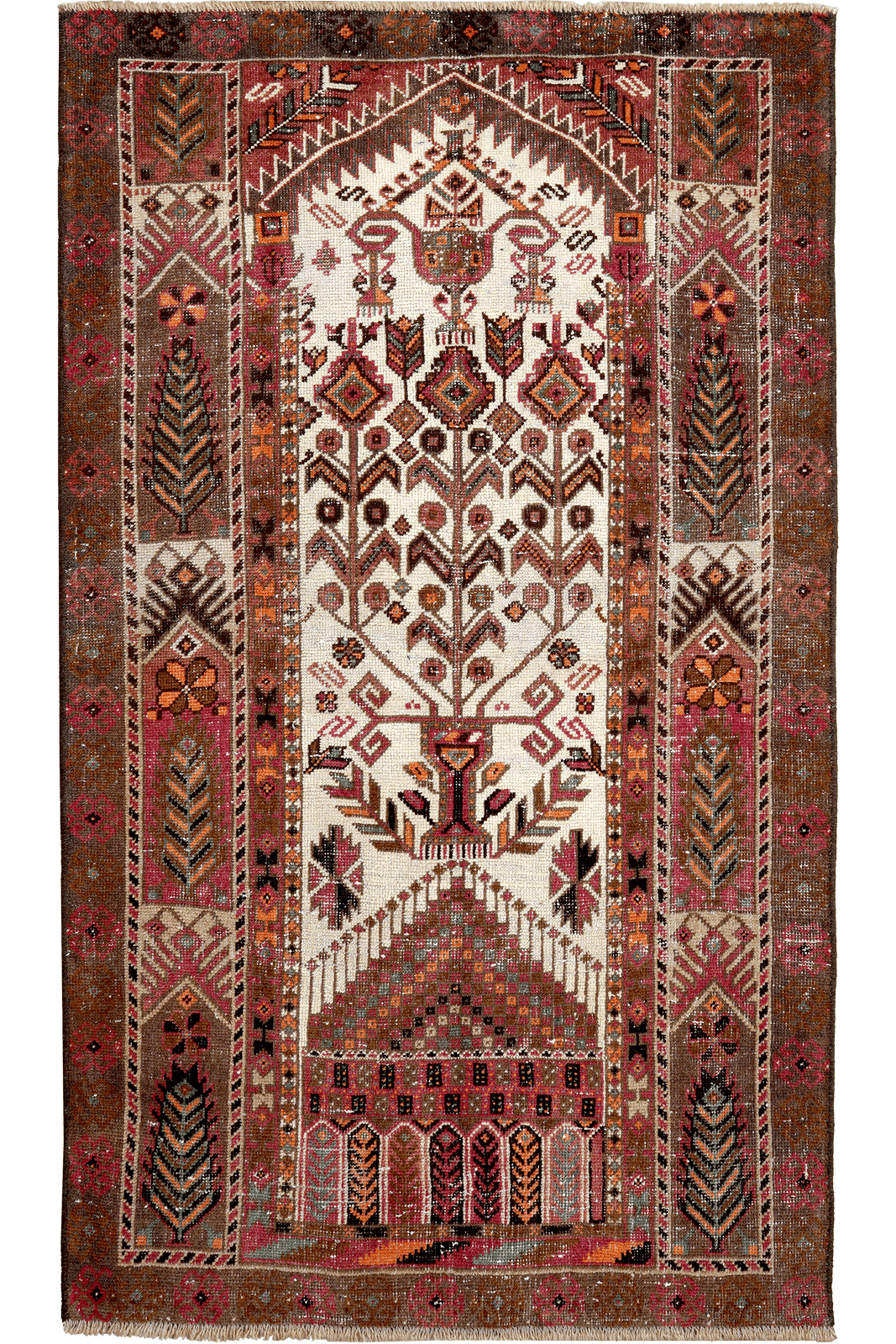 Heritage — Hand-knotted, 101x176 cm, Brown, 100% Virgin Wool | Main view