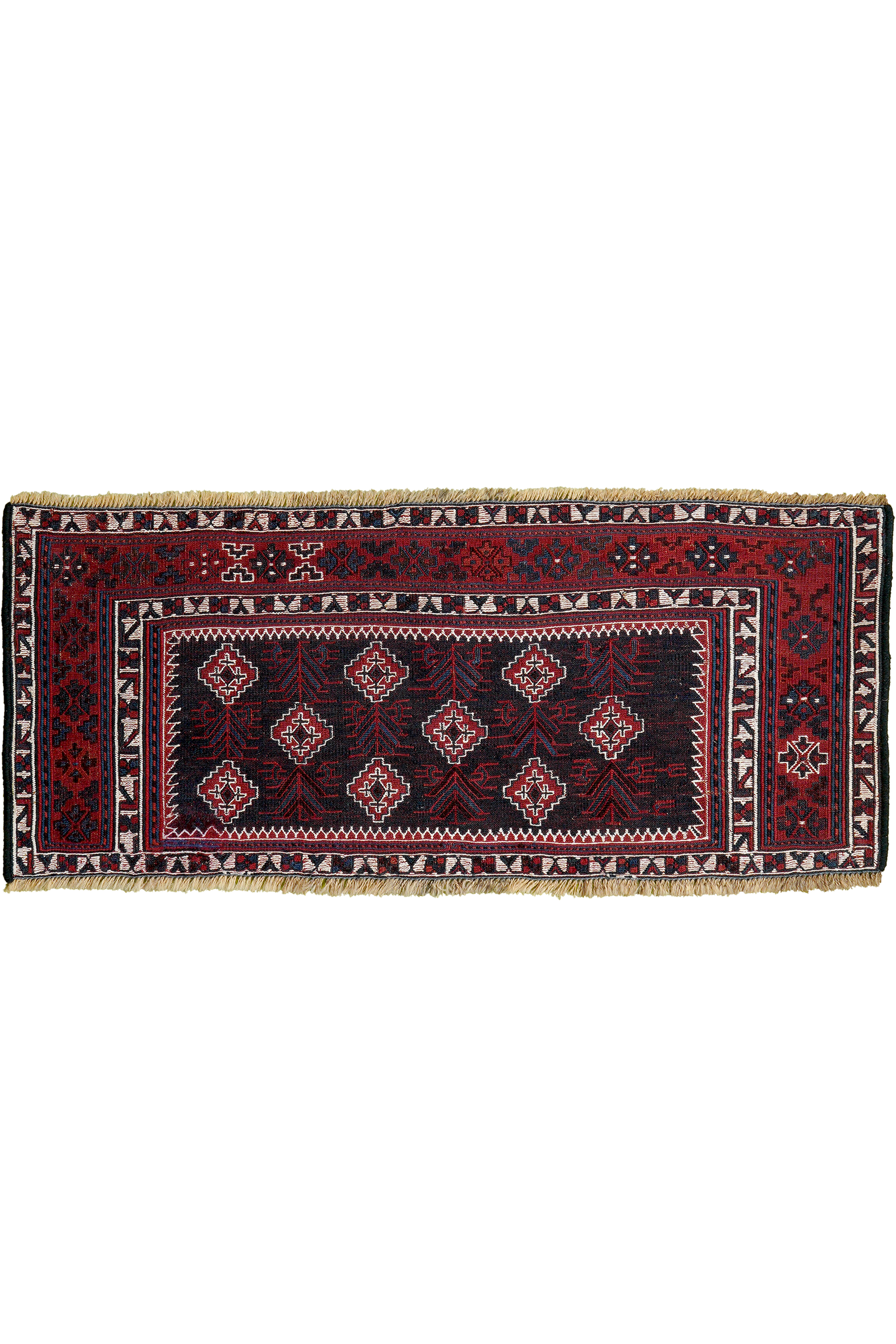 Sumak Sirdjan — Handgefertigt, 45x106 cm, Rot, 100% Virgin Wool | Main view