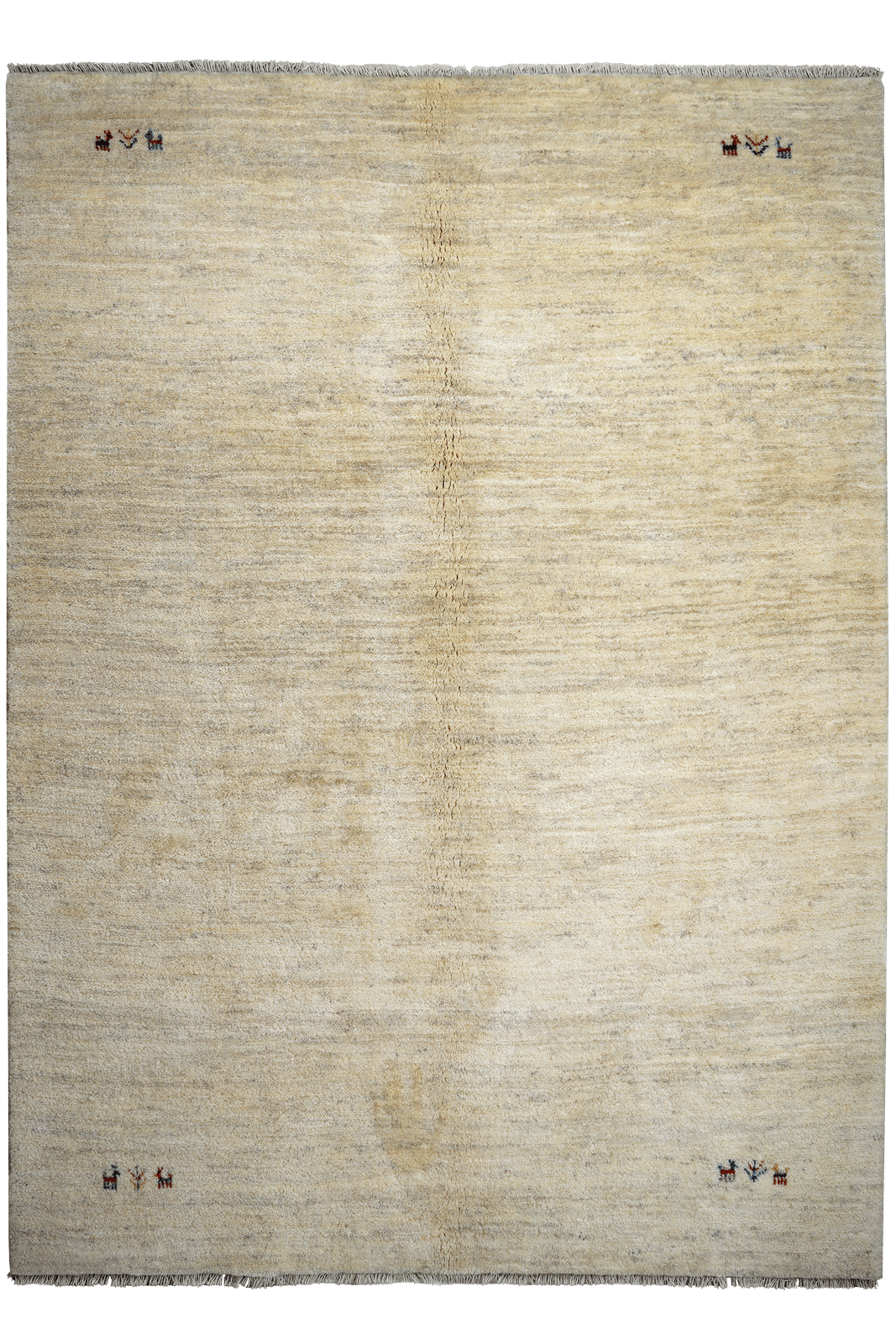 Gabbeh — Hand-knotted, 177x242 cm, Beige, 100% Virgin Wool | Main view