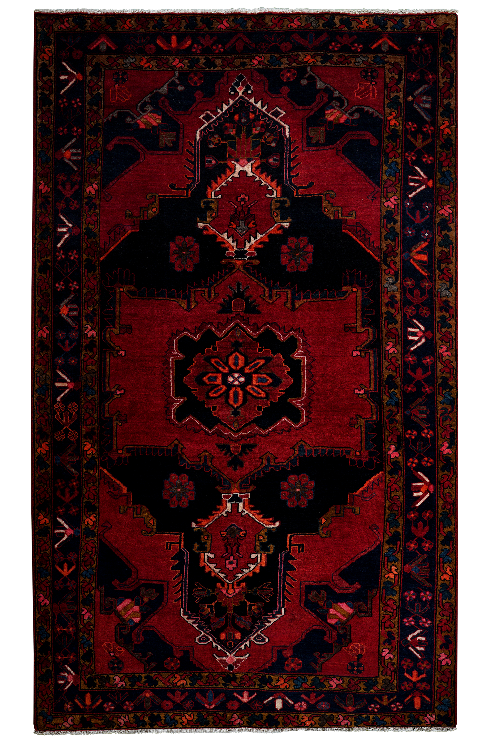 Lori — Handgefertigt, 267x156 cm, Blau, 100% Virgin Wool | Main view