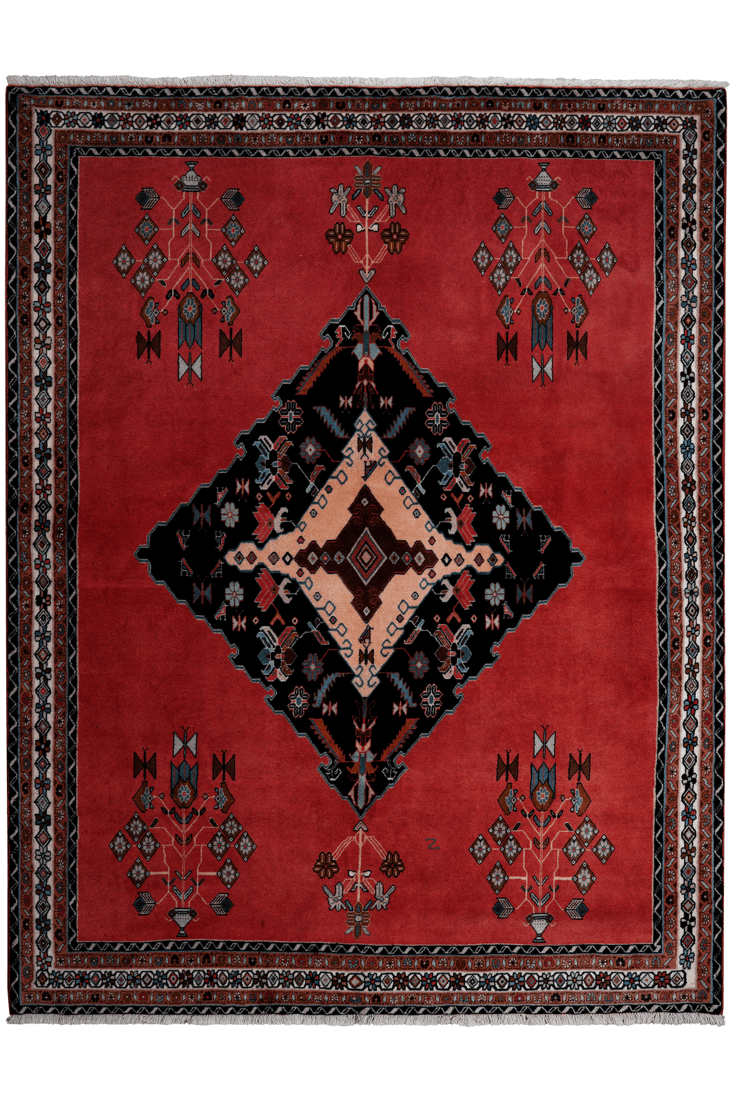 Afshar — Hand-knotted, 160x210 cm, Pink, 100% Virgin Wool | Main view