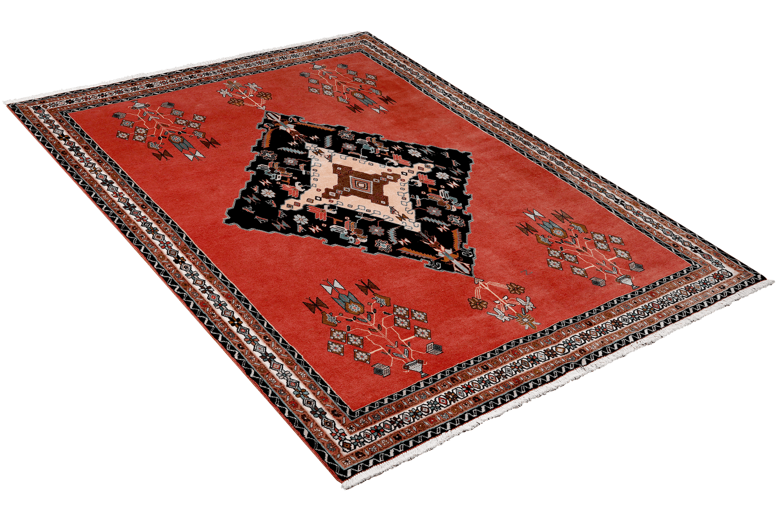 Afshar — Hand-knotted, 160x210 cm, Pink, 100% Virgin Wool | View 4