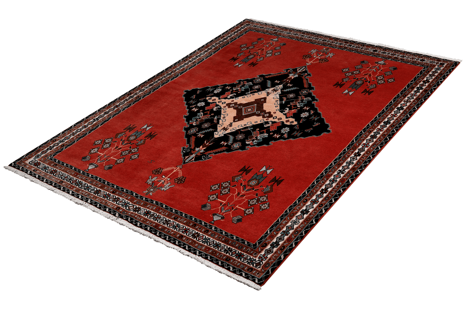Afshar — Hand-knotted, 160x210 cm, Pink, 100% Virgin Wool | View 5