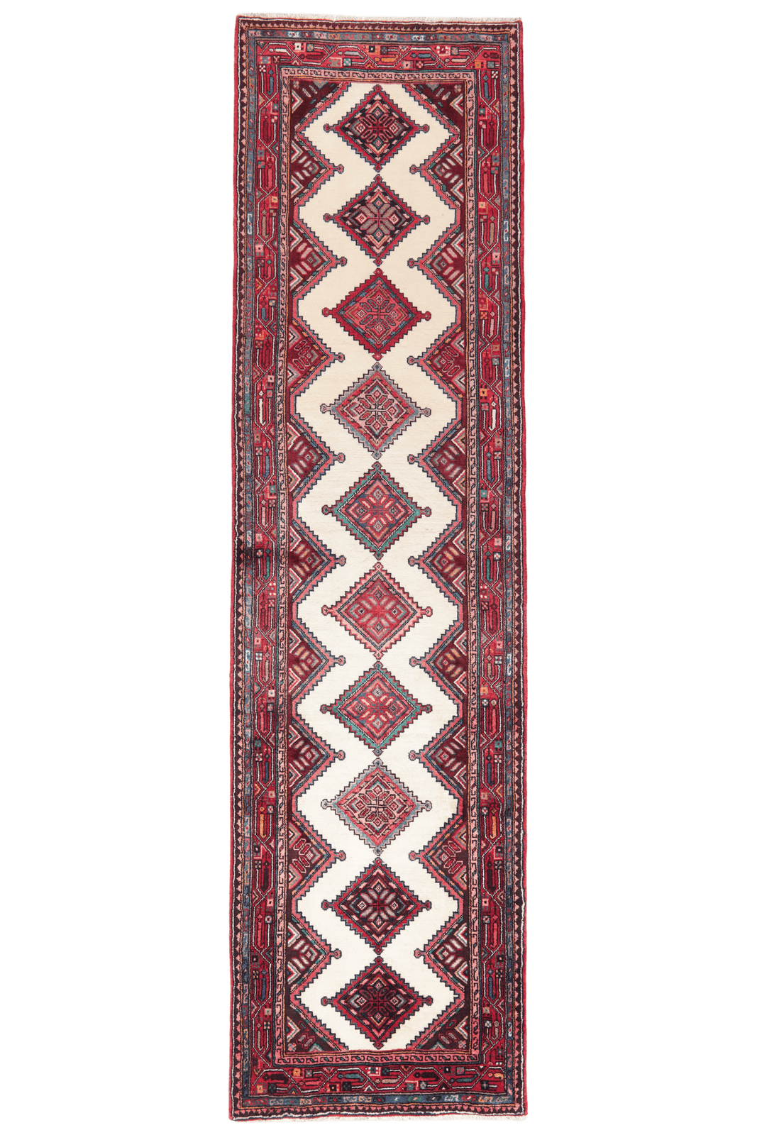 Zagheh — Hand-knotted, 86x322 cm, Multicolor, 100% Virgin Wool | Main view