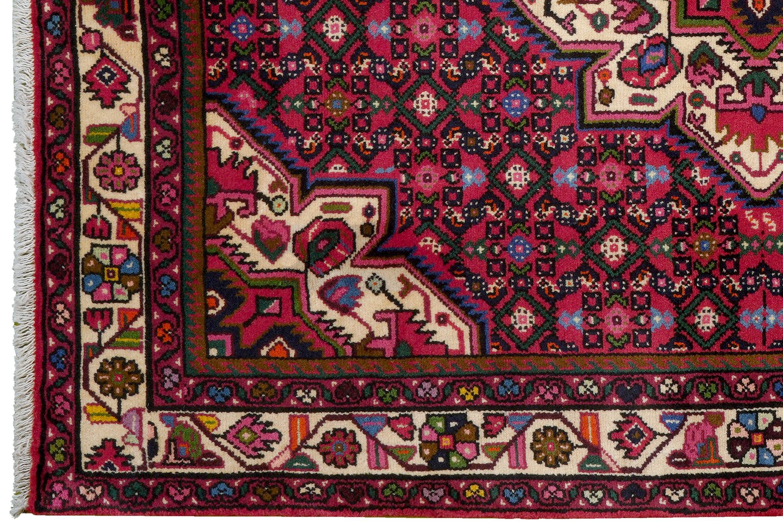 Hosseinabad — Hand-knotted, 151x191 cm, Red, 100% Virgin Wool | View 3