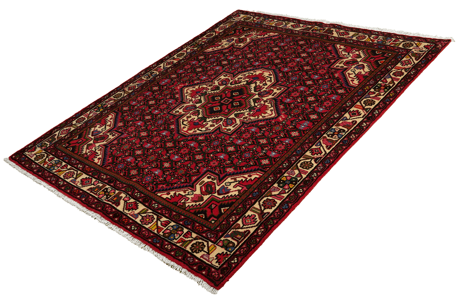 Hosseinabad — Hand-knotted, 151x191 cm, Red, 100% Virgin Wool | View 5