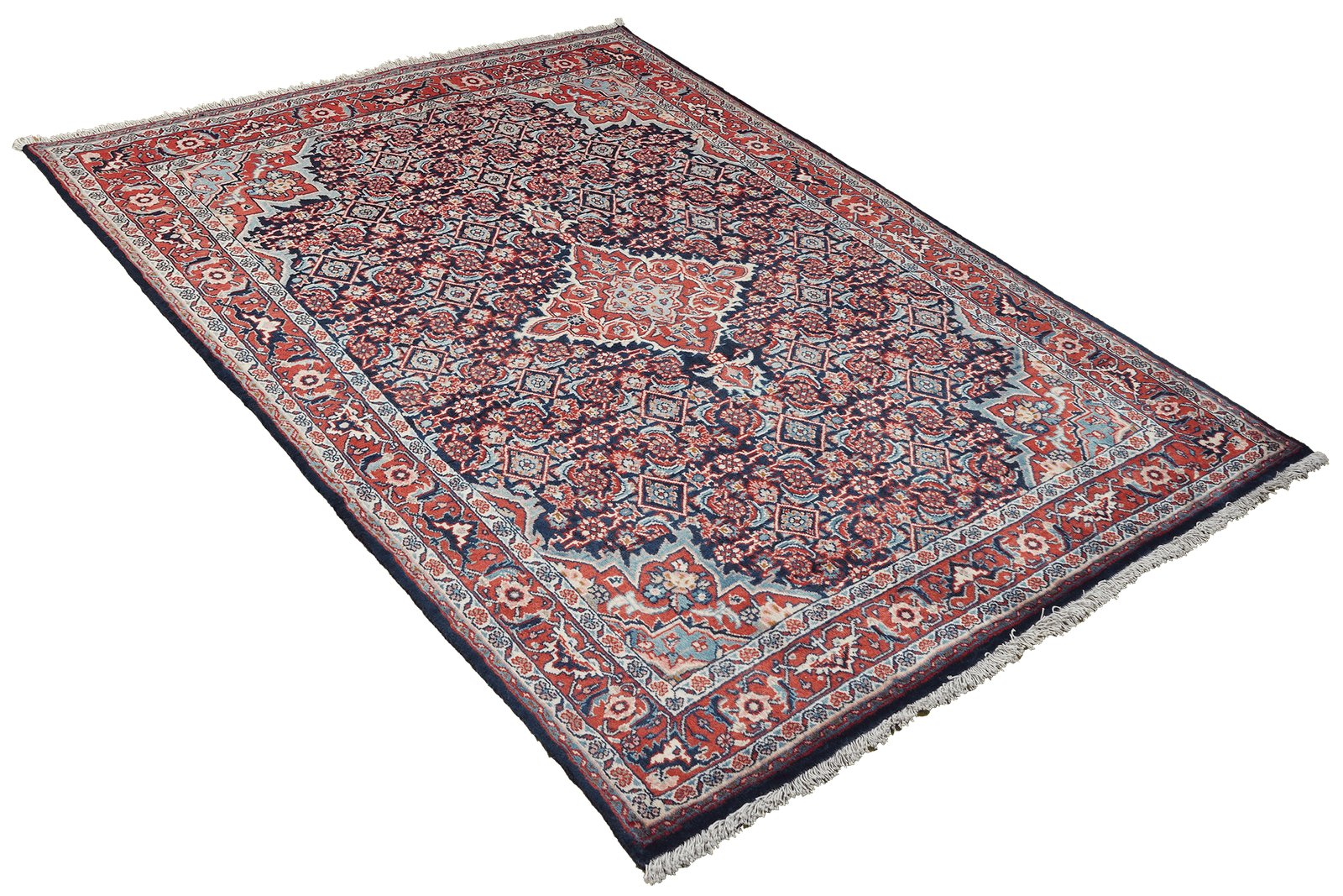 Bidjar Zandjan — Hand-knotted, 111x162 cm, Blue, 100% Virgin Wool | View 4