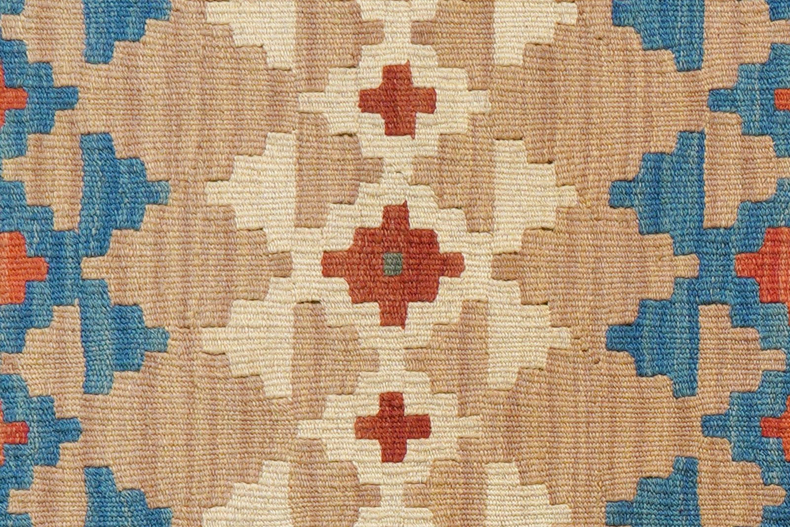 Kelim Gashgai — Handmade, 62x92 cm, Beige, 100% Virgin Wool | View 5