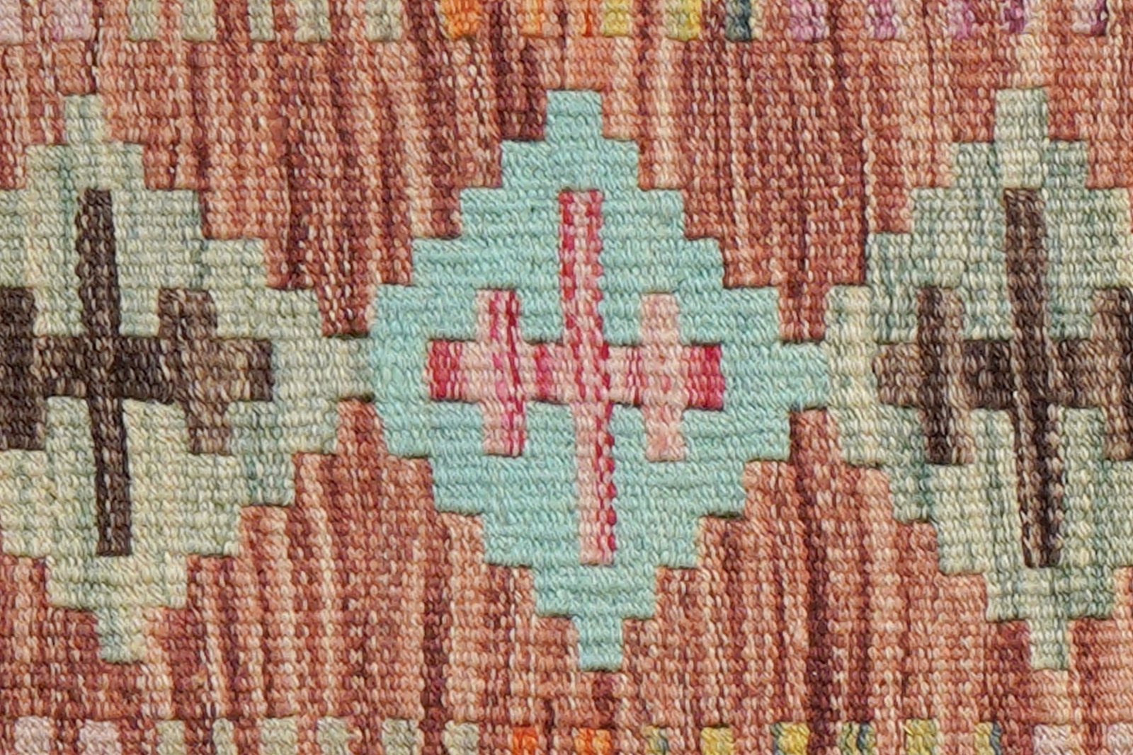 Kelim Gashgai — Handmade, 43x61 cm, Red, 100% Virgin Wool | View 5