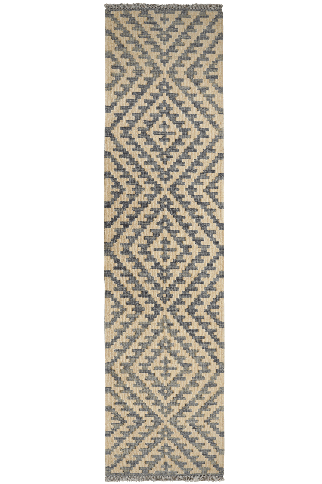 Kelim Gashgai — Handmade, 60x245 cm, Beige, 100% Virgin Wool | Main view