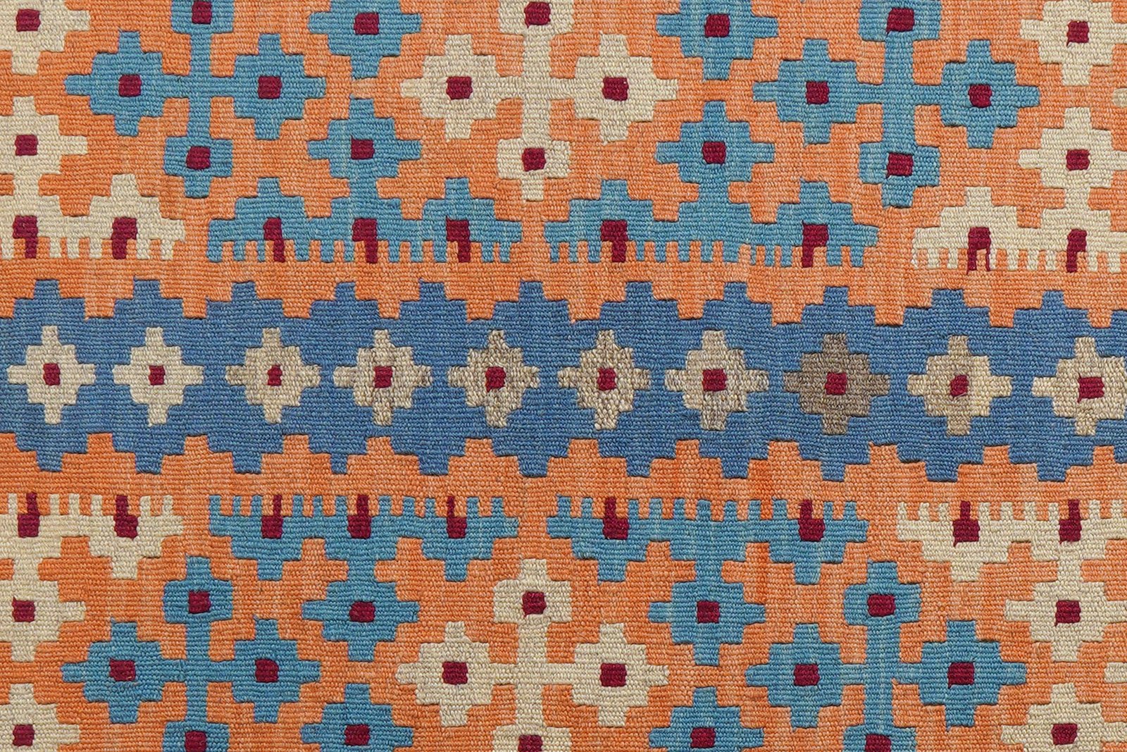 Kelim Gashgai — Handmade, 84x134 cm, Blue, 100% Virgin Wool | View 5
