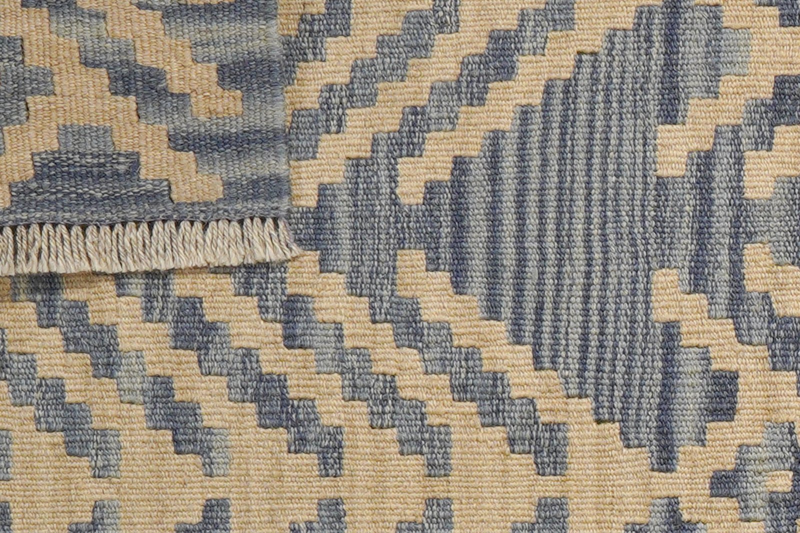 Kelim Gashgai — Handmade, 61x209 cm, Grey, 100% Virgin Wool | View 6