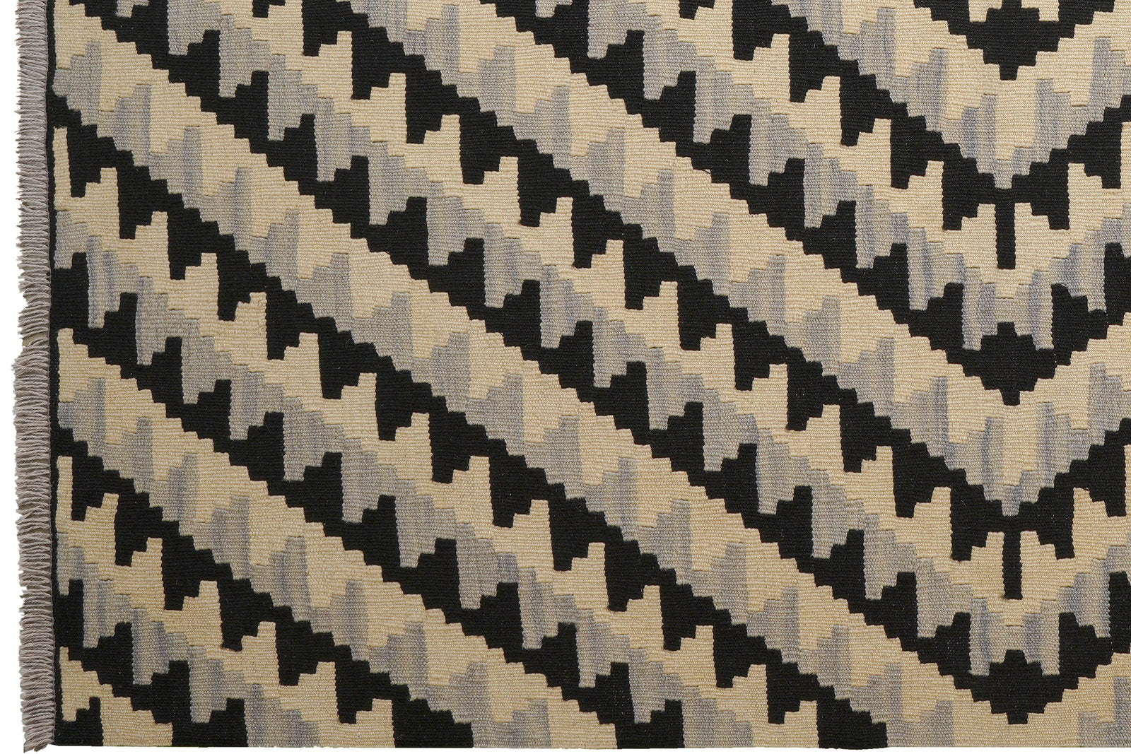 Kelim Gashgai — Handgefertigt, 194x154 cm, Beige, 100% Virgin Wool | View 4