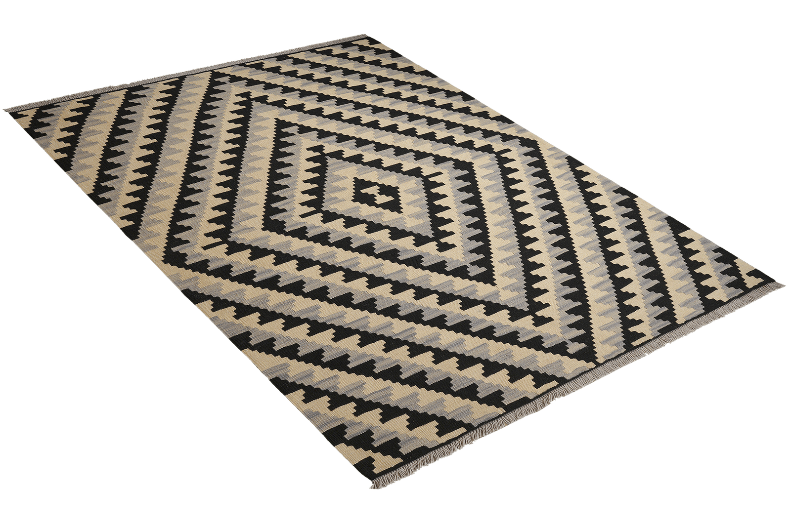 Kelim Gashgai — Handmade, 154x194 cm, Beige, 100% Virgin Wool | View 4